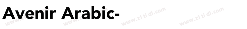 Avenir Arabic字体转换
